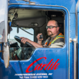 Carlile Transportation driver delivering to MyConnect terminal